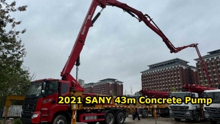 2021 Bomba de pluma de hormigón SANY de 43 m a la venta - Chasis SANY original - Mejor precio