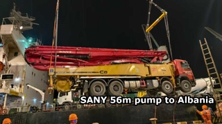 CP Brothers vende con éxito camiones bomba de hormigón SANY de 56 m a Albania - Logística completa y