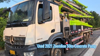 Camión bomba de concreto Zoomlion 50m usado 2020 Chasis Mercedes-Benz